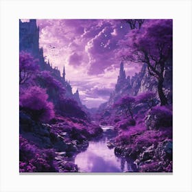 Purple River Canvas Print