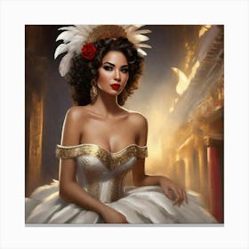 Mexican Beauty Portrait 4 Canvas Print