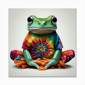 Tie Dye Frog 1 Canvas Print