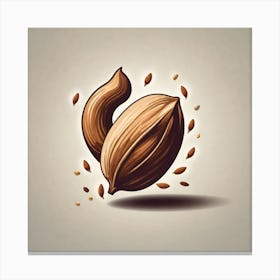 Nut Illustration Canvas Print