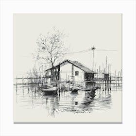 House By The Water 1 Canvas Print