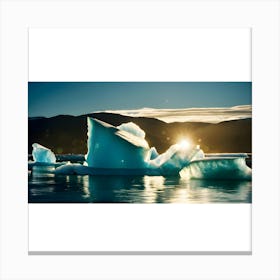 Icebergs Canvas Print