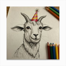 Birthday Goat 1 Canvas Print