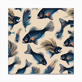 Fish And Feathers Canvas Print