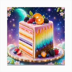 Rainbow Cake Canvas Print