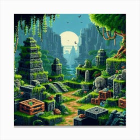 8-bit lost civilization 2 Canvas Print