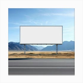 Mock Up Blank Billboard Roadside Advertising Large Outdoor Customizable Template Unprinted (35) Canvas Print