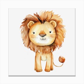 Watercolor Lion Canvas Print