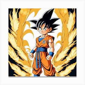 Kid Goku Painting (13) Canvas Print