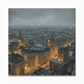 London At Night 1 Canvas Print