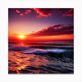 Sunset Over The Ocean 98 Canvas Print