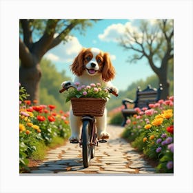 Flux Dev A Young Cavalier King Charles Spaniel With A Gentle E 0 Canvas Print