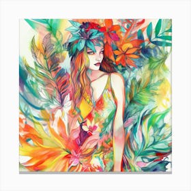 Tropical Girl Canvas Print