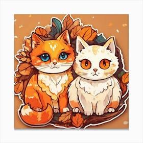 Cats Art Canvas Print
