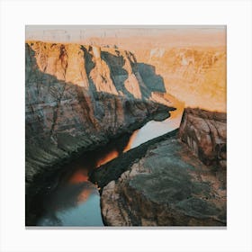 Colorado River Canyon Square Canvas Print