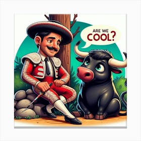 Matador bull cool Canvas Print