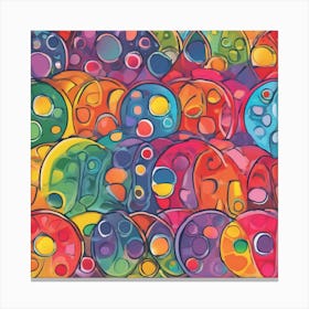 Half Moons Rainbow Art Print (6) Canvas Print