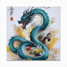 Blue Dragon Canvas Print