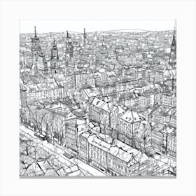 Cityscape Of Prague Canvas Print