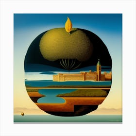 Apple In The City Canvas Print