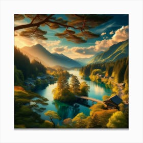 Japanese Landscape Canvas Print