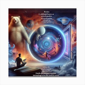 Bear In Space Canvas Print