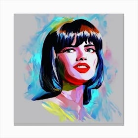 Girl Pop Art Canvas Print