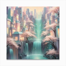 Cherry Blossoms In The City 1 Canvas Print