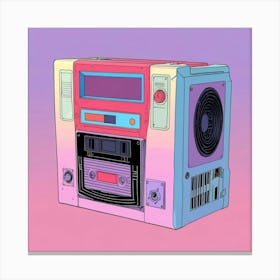 Retro Boombox Canvas Print