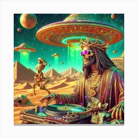 Alien Dj 3 Canvas Print