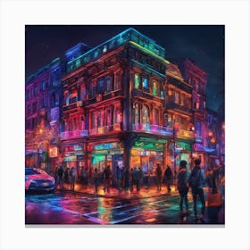 City At Night Canvas Print