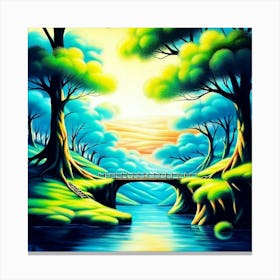 Bridge Over The River Canvas Print