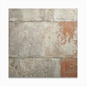 Aged Concrete Texture Embracing Retro Brickwork Pattern Varying Shades Of Faded Terracotta And Weat (1) 2 Canvas Print