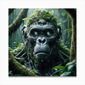 Ape In The Jungle Canvas Print