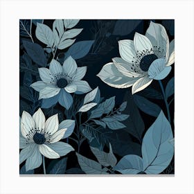 Seamless Floral Pattern 1 Canvas Print