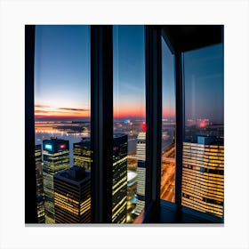 Skyline At Dusk Canvas Print