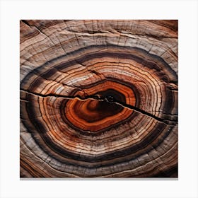 Photography Of The Texture Of A Petrified Wood Canvas Print