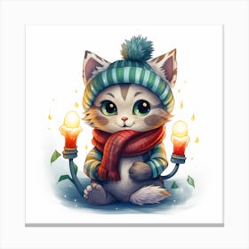 Christmas Kitten 1 Canvas Print