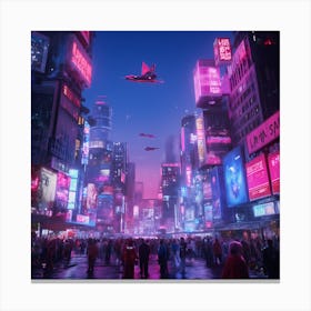 City At Night Canvas Print