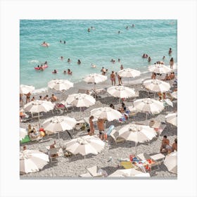 Amalfi Beach Square Canvas Print