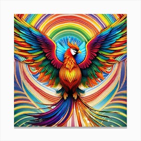 Psychedelic Parrot Canvas Print