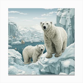 Polar Bears Canvas Print