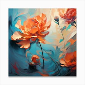 Orange Flowers Canvas Print