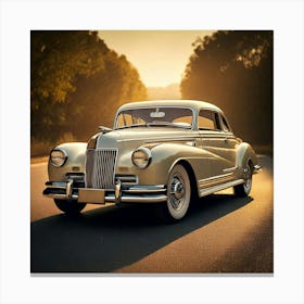 Classic Car On The Road 16 Canvas Print