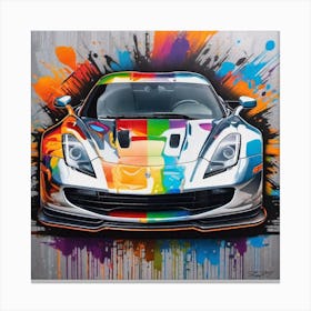 Splatter Car 6 Canvas Print