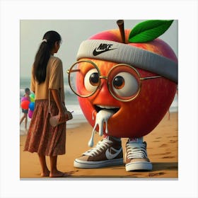 Nike Apple Canvas Print