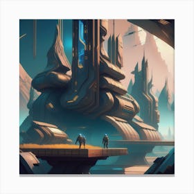 Futuristic Cityscape Canvas Print