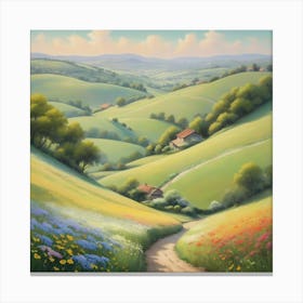 Country Road Painting Canvas Print