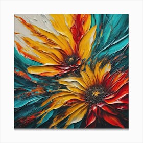 Abstract Flower Painting Canvas Print