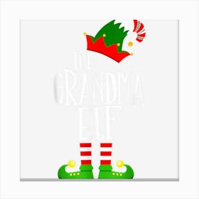 Grandpa Elf Family Matching Christmas Pajamas Pjs Xmas Men Canvas Print